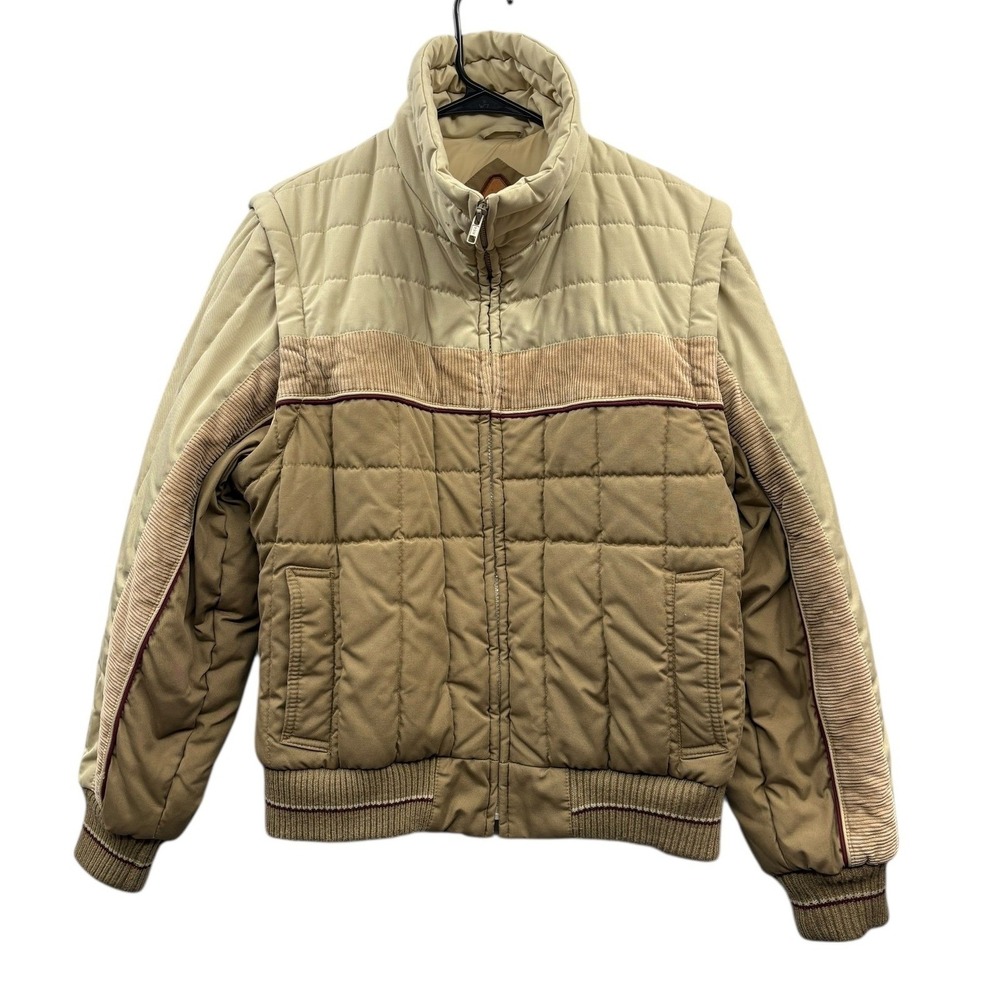 Vintage Y2K SKOR Women's Zip-Off‎ Sleeve Jacket Vest Utility Retro Corduroy L